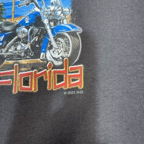Harley Davidson Shirt Men Large Black Daytona Bruce Rossmeyer Back Print Bravado - Picture 9 of 14